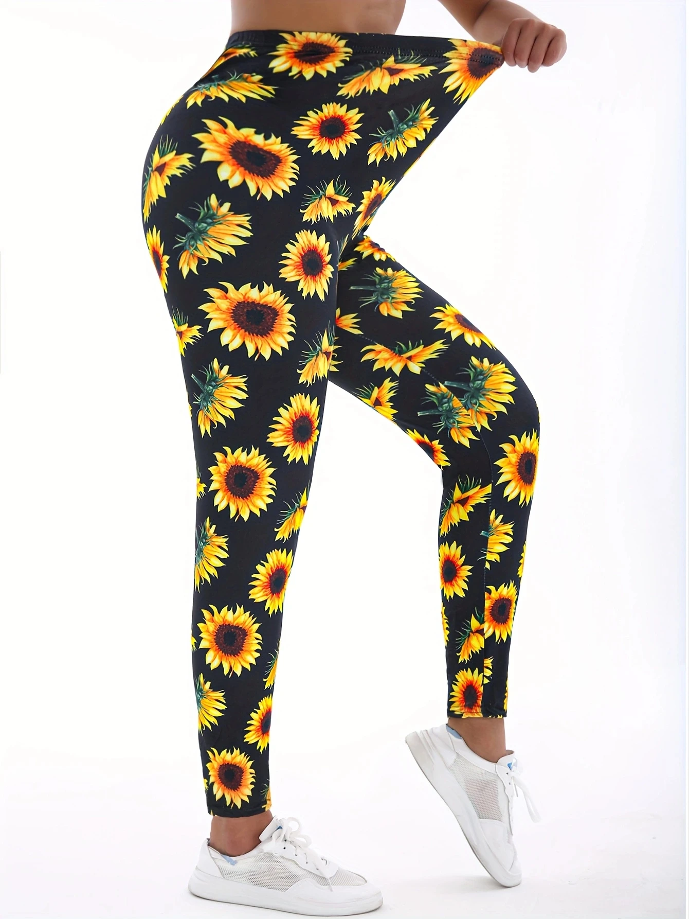 عباد الشمس نحى مطبوعة السراويل الضيقة للنساء تقليد الدنيم يغطي الرجل عالية تمتد اللياقة البدنية اليوغا السراويل مثير سروال شكل قلم رصاص