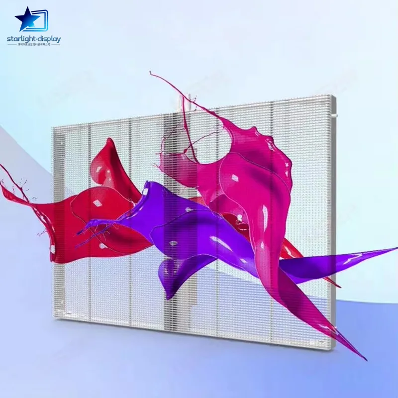 High Resolution Led Transparent Screen HD Advertising See Through Transparent Display For Home Theater Shopping Mall P3.91