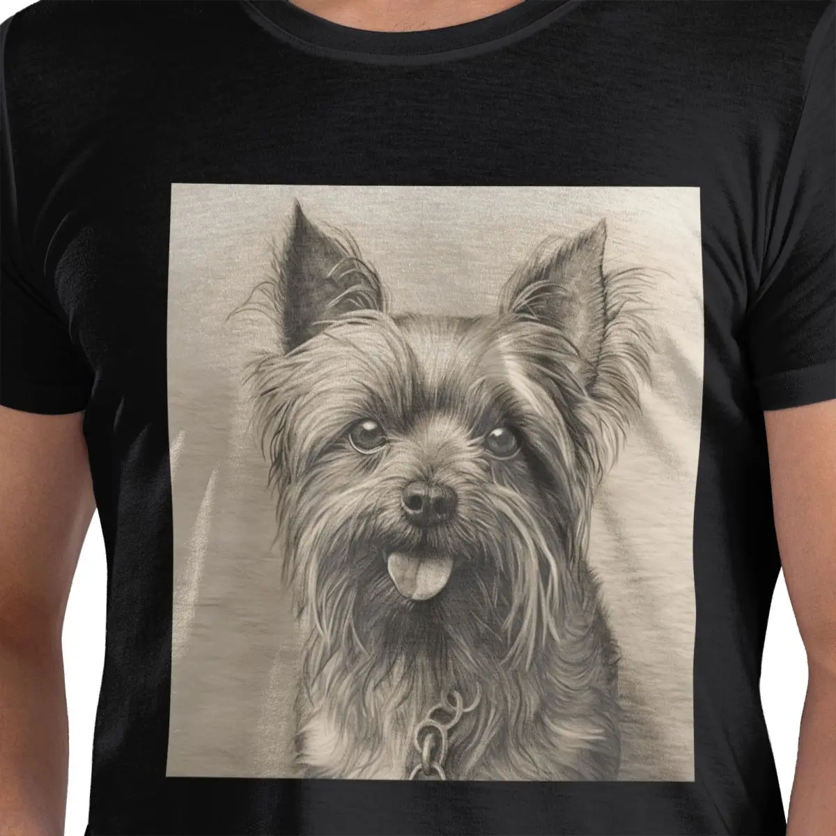 

The Adorable Yorkshire Terrier Dog 100% Cotton T-Shirt Men's Fashion T Shirts Men Crew Neck Short Sleeve S-6XL