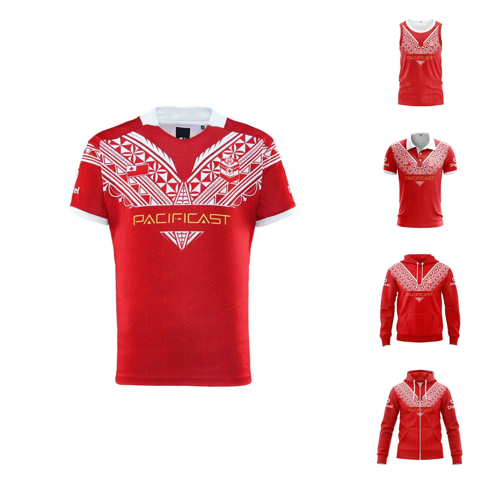 

2025/26 Tonga Mens Home Rugby Jersey Sports Shirts