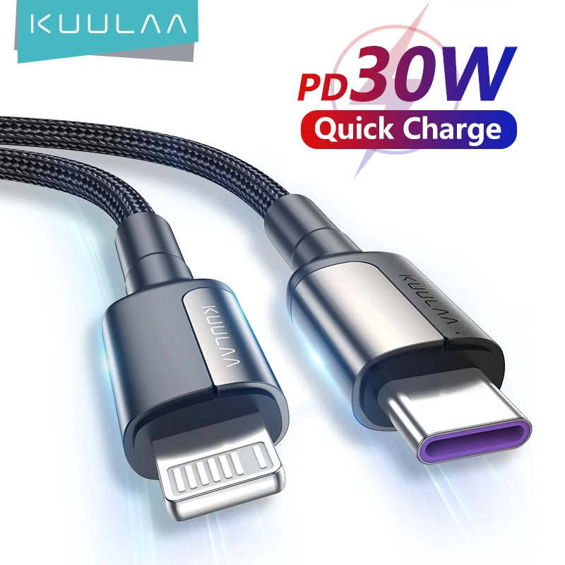 KUULAA 아이폰 14 13 프로 맥스용 USB C 케이블, 고속 충전 PD 케이블, 아이폰 12 미니 프로 맥스용 C 타입 케이블 코드, 30W