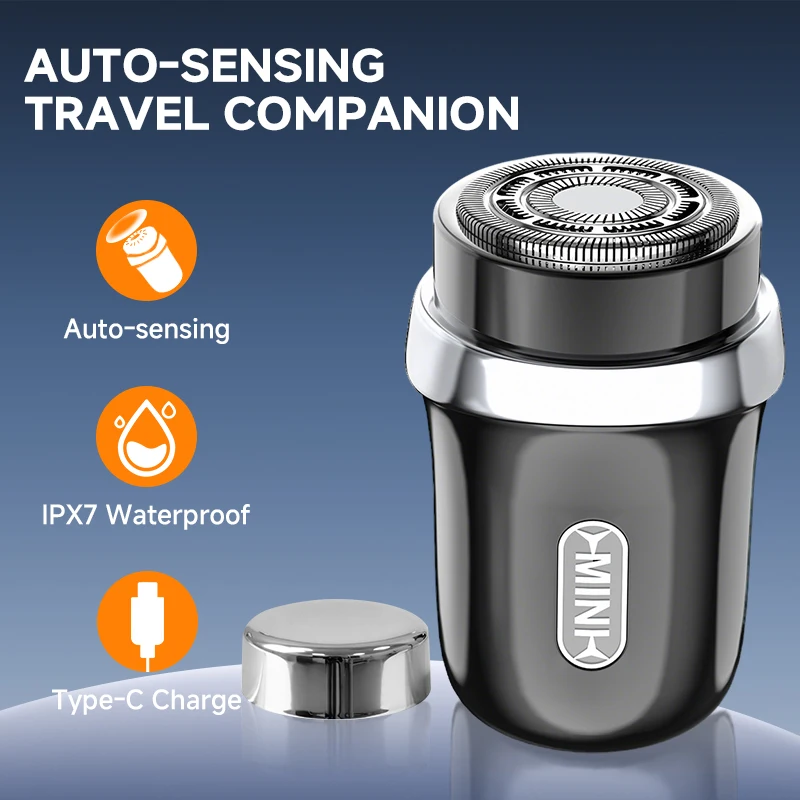 

Мини-электробритва для мужчин, для сухого и влажного бритья, мини-электробритва для лица, карманного размера, портативный электрический триммер для бороды для путешествий