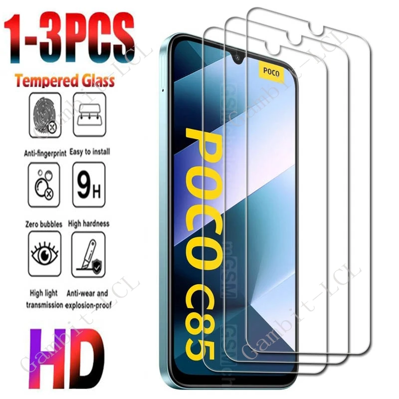 

1-3PCS HD Tempered Glass For Xiaomi Poco C85 6.9" ON XiaomiPocoC85 PocoC85 Screen Protector Cover Film
