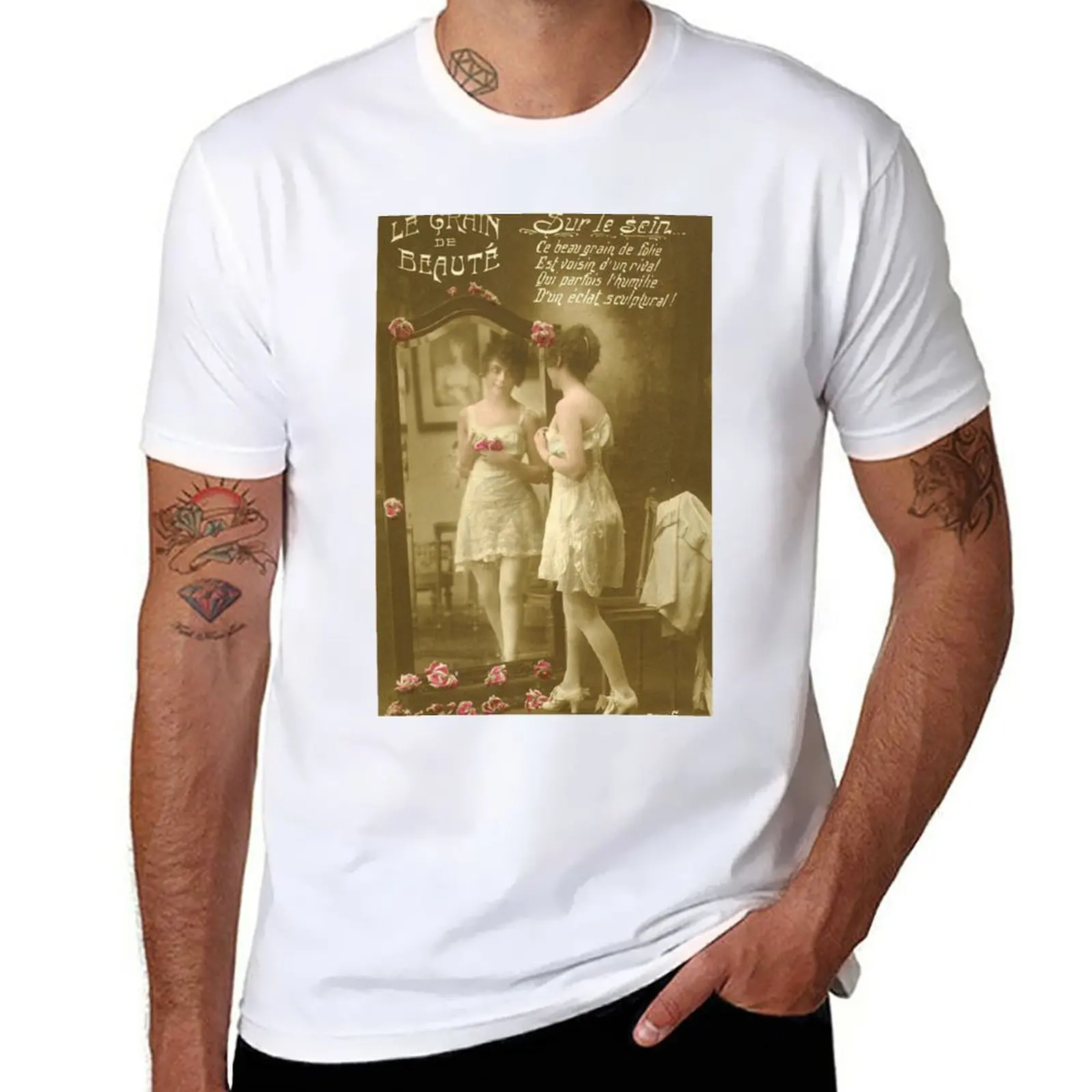 

New Victorian-Vintage Risque Image T-Shirt Anime t-shirt animal print shirt for boys summer top mens workout shirts