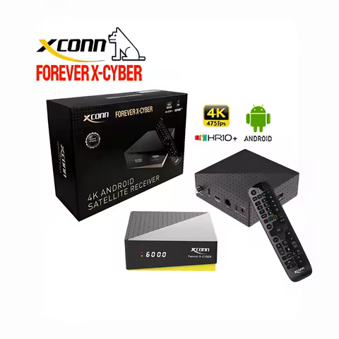 XCONN FOREVER X-CYBER 4K tvbox iptv abonmen online DVB-S2X/S2/S *Satellite Service Forever* 4GB 32GB Dual WiFi