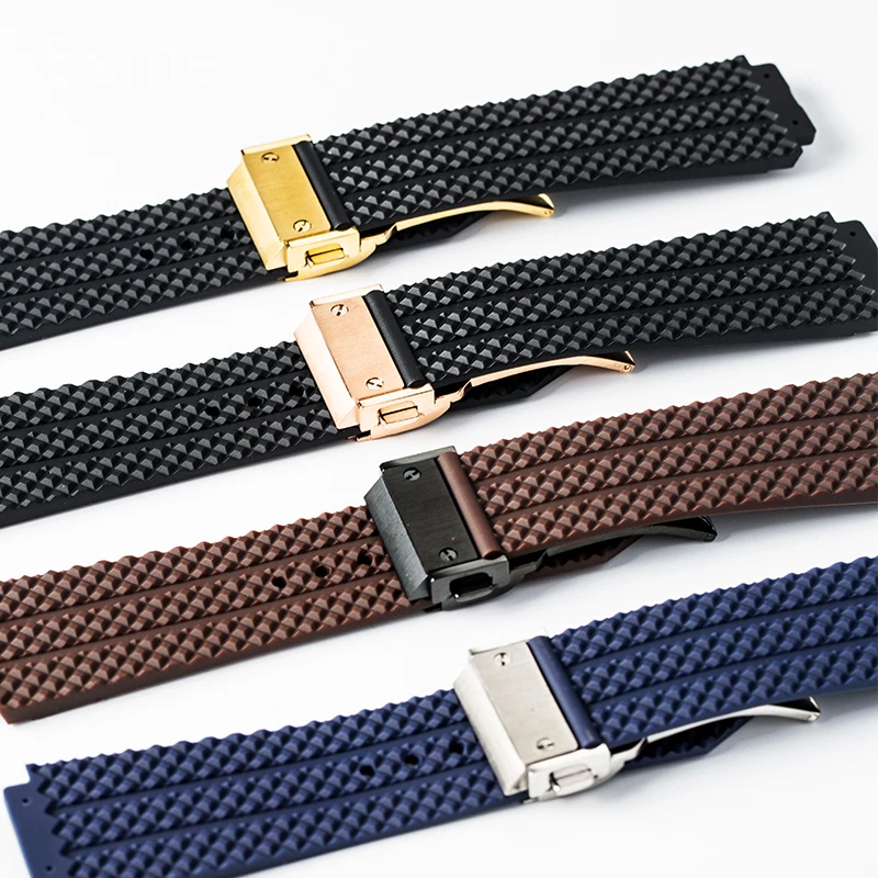 Для Hublot 26*19 мм 24*17 мм Yubo Classic Fusion Big Bang водонепроницаемый силиконовый выпуклый интерфейс мужской спортивный ремешок для часов