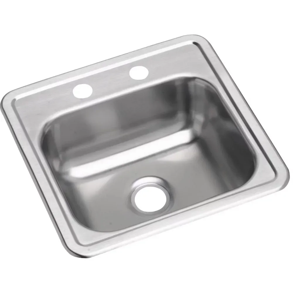 

Elkay Dayton Stainless Steel 15" x 15" x 5-3/16", Single Bowl Drop-in Bar Sink