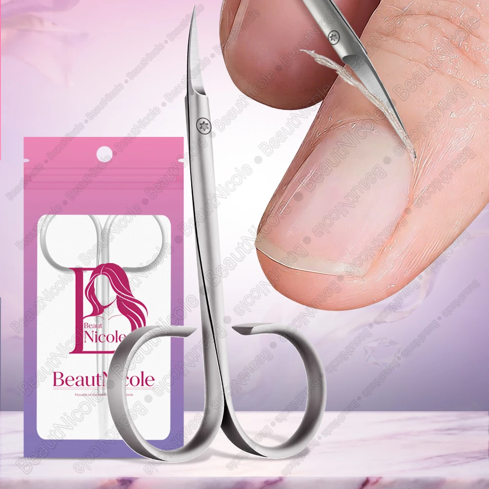 Cuticle Scissors Precise Fingernails Cuticles Stainless Steel Cuticle Trimmer Cutter Fine Pointed Tip Russian Manicure Tools