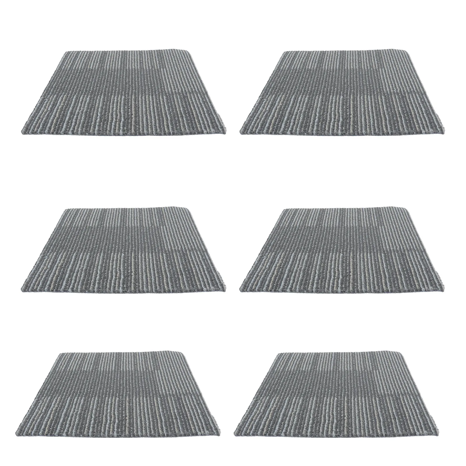 6Pcs Fire Retardant Heavy Duty Self Adhesive Carpet Tiles Thick 0.24 Inch Peel Stick Squares for Indoor Flooring Office Living
