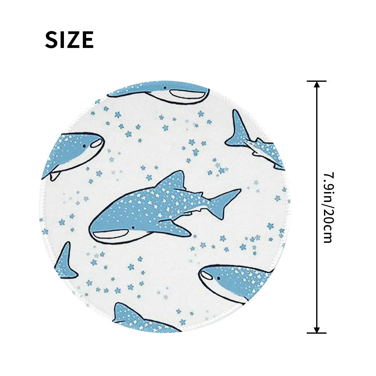 

Starry Whale Sharks Round Mouse Pad Computer Keyboard Mouse Mat Gaming Laptop Desk Mat Office Table Mats