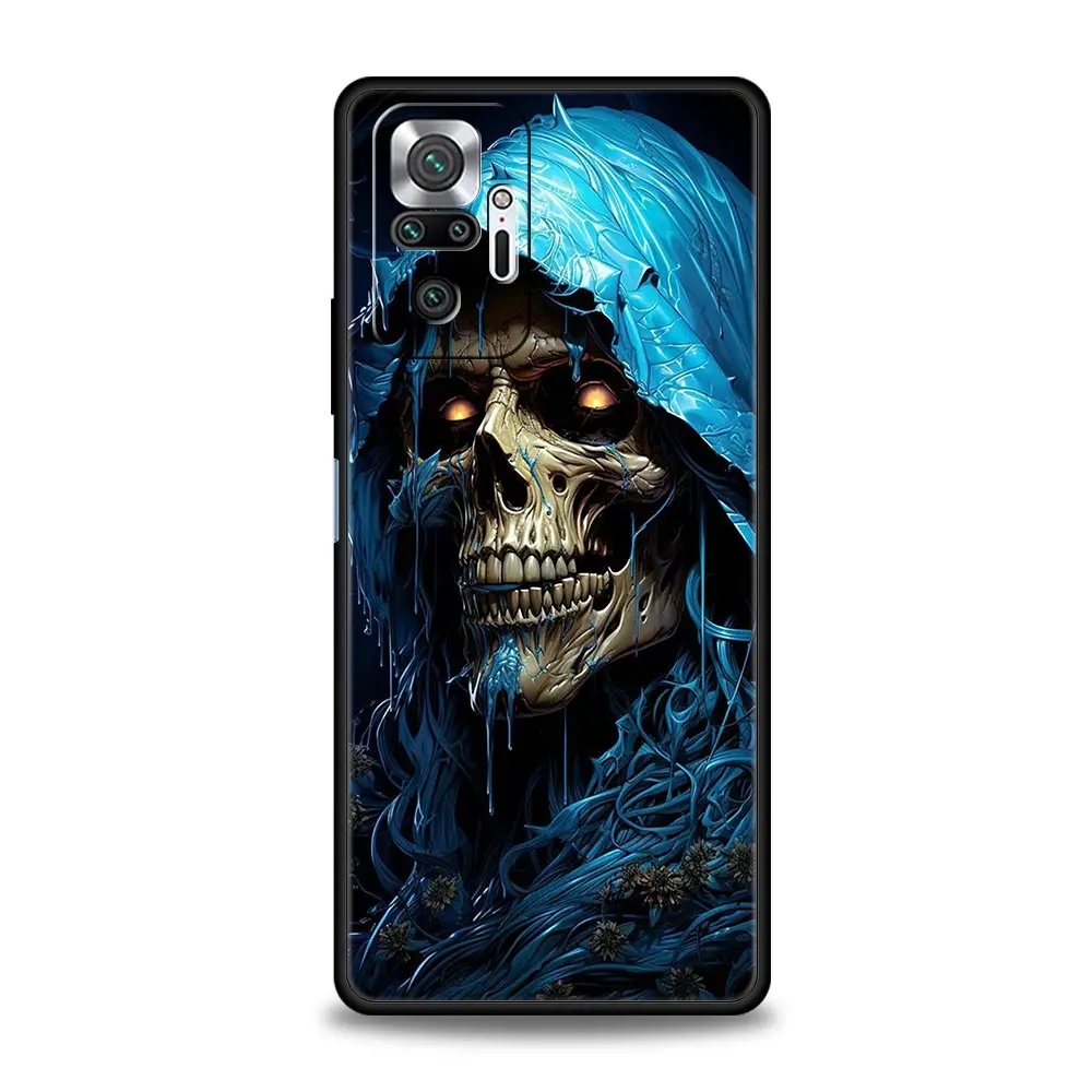 Etui na telefon Grim Reaper Skull Skeleton do Xiaomi Redmi Note 14 13 5G 10 11 12 Pro Plus 4G 14C 13C 12C 10C Black Cover