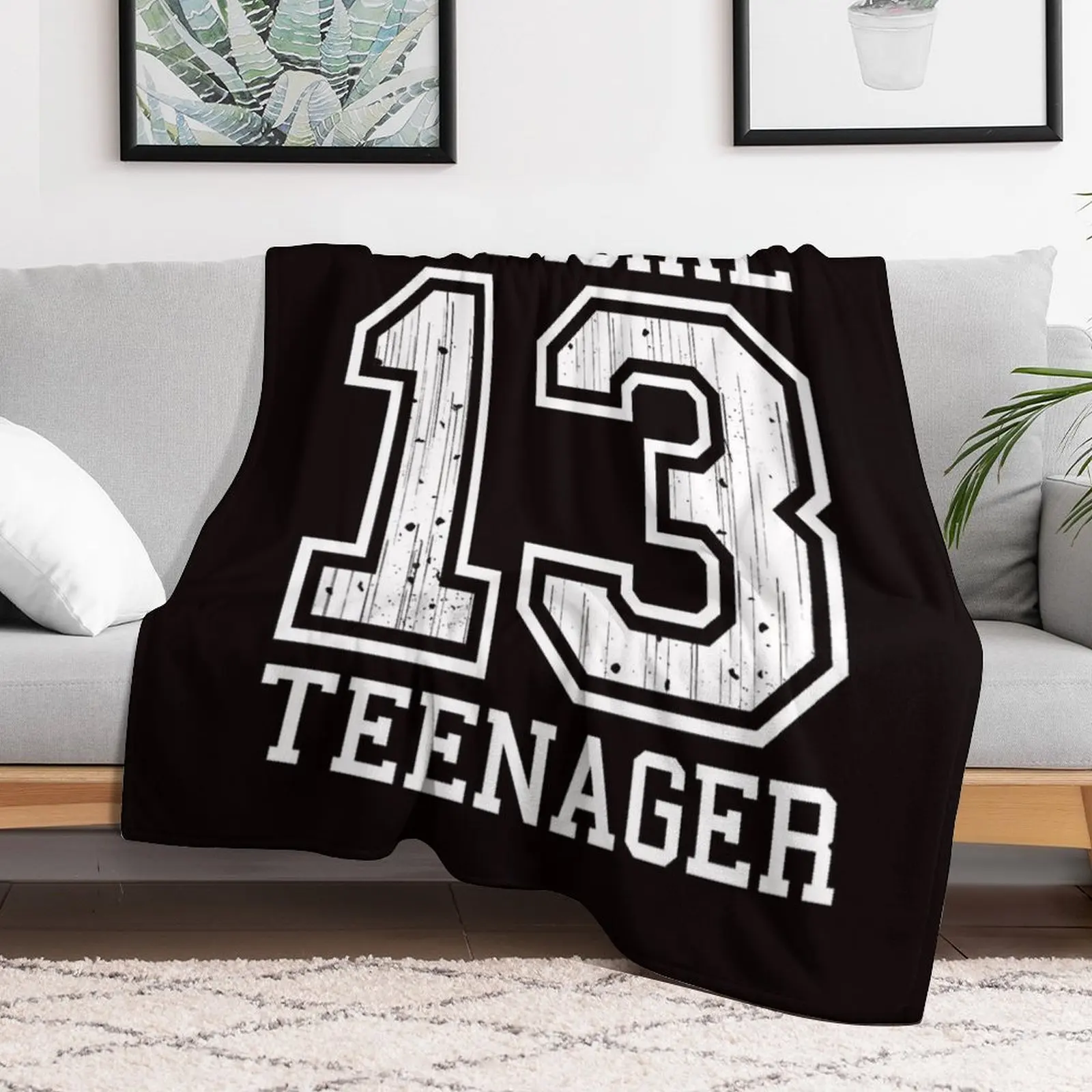 Official Teenager 13th Birthday Gift For Girls Or Boys 13 Throw Blanket Plush Nap Luxury Brand Loose Blankets