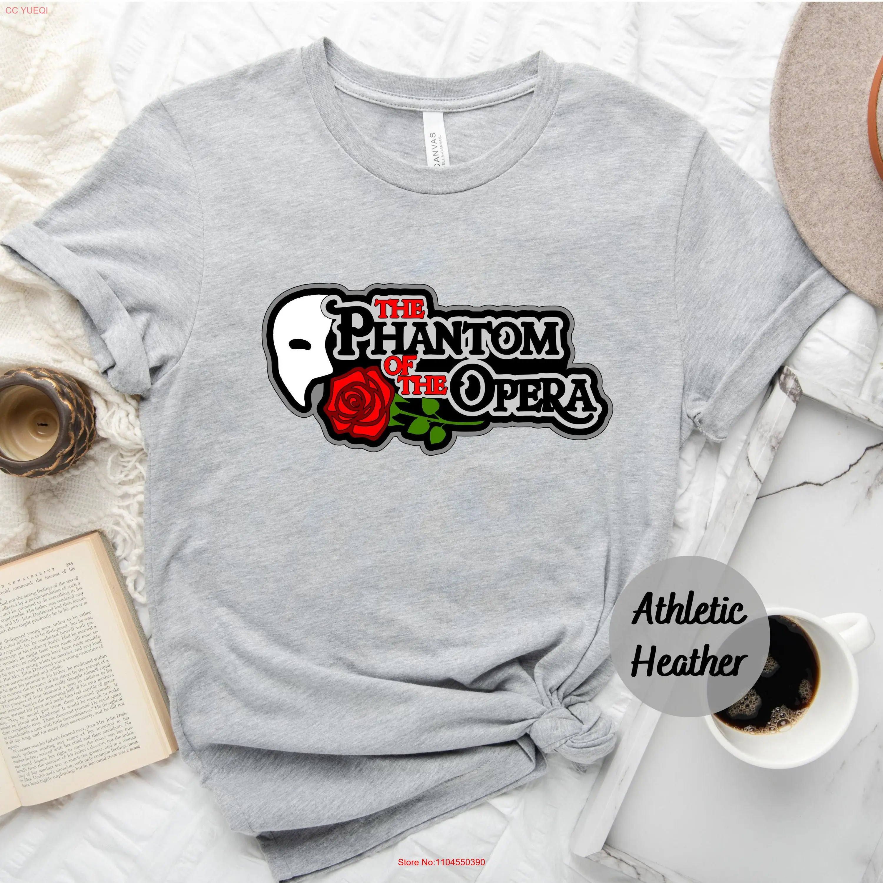 

Футболка «Призрак оперы» Gaston Leroux SweaT, пуловер для любителей книг, литературные длинные или короткие рукава