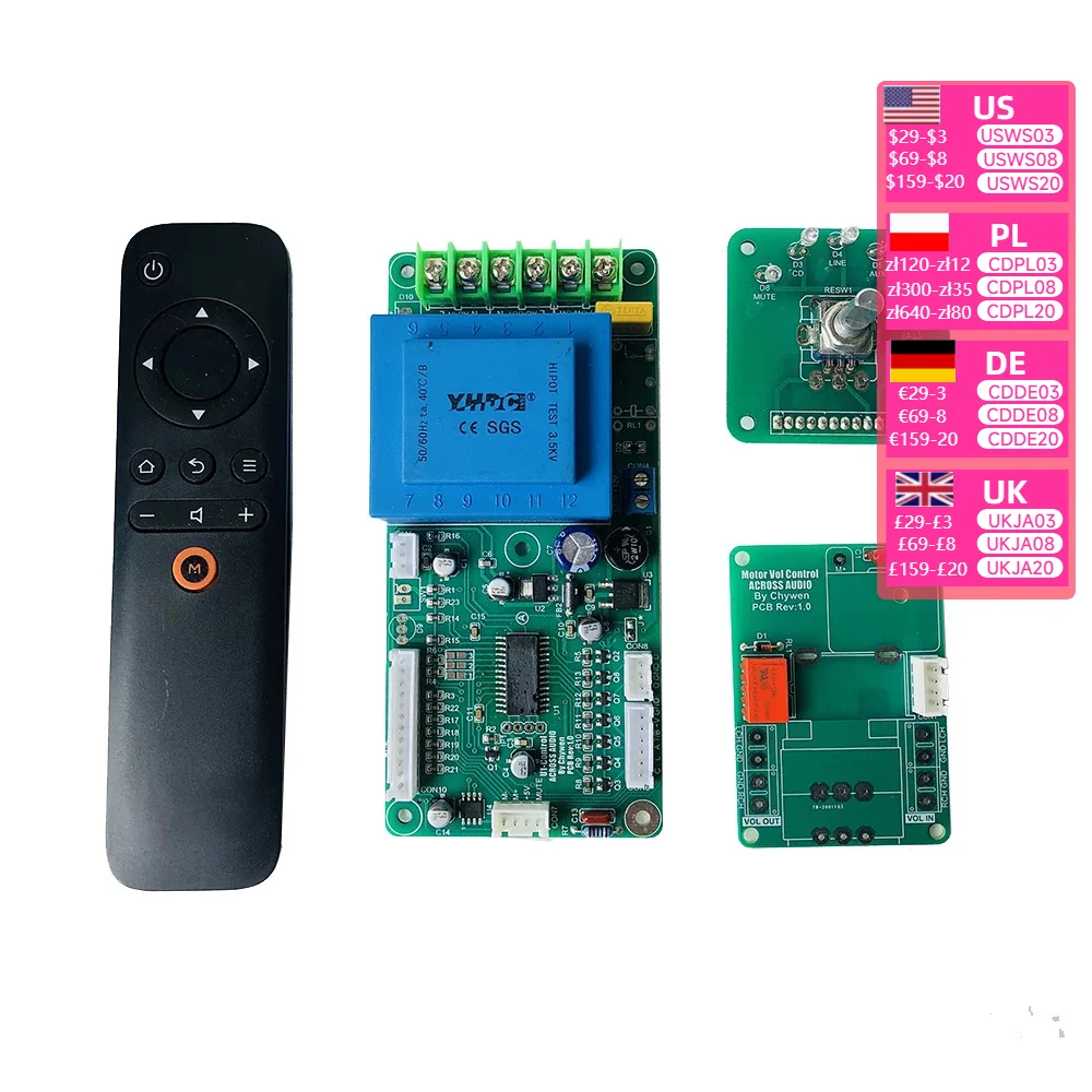 Nvarcher Remote control volume, selection, mute finished board compatible Bystronic BP26 preamp