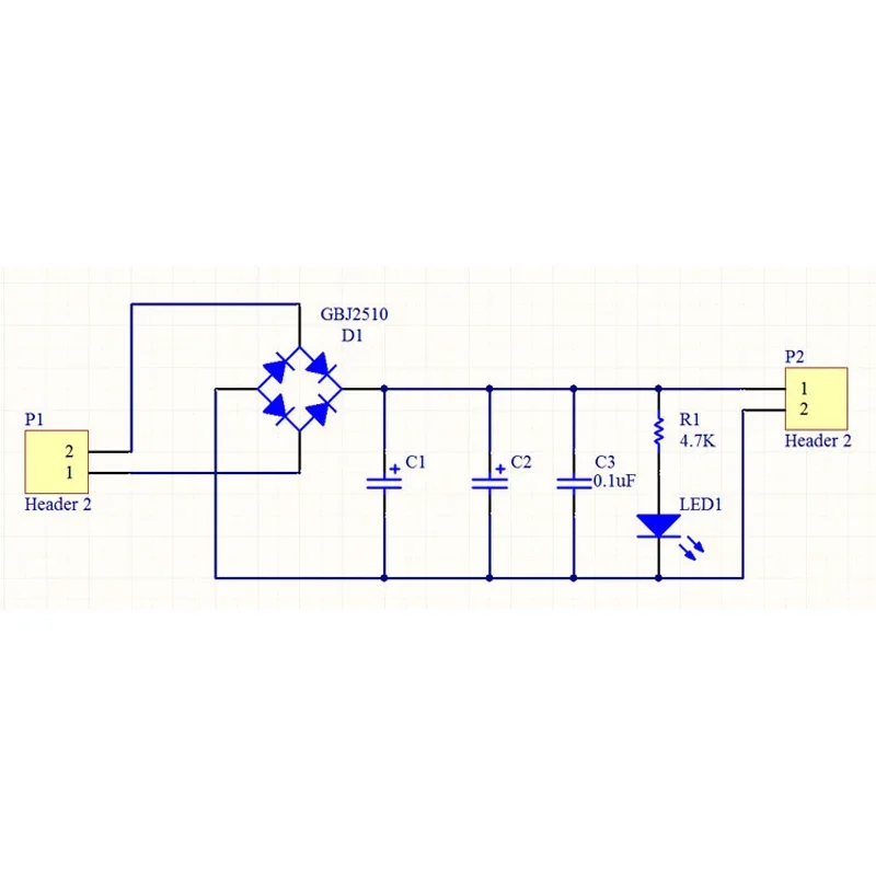 DLHiFi High-power Single-bridge Capacitor Rectifier Filter Power Board 8A Single Group Voltage For HiFi Audio Speaker Amplifier