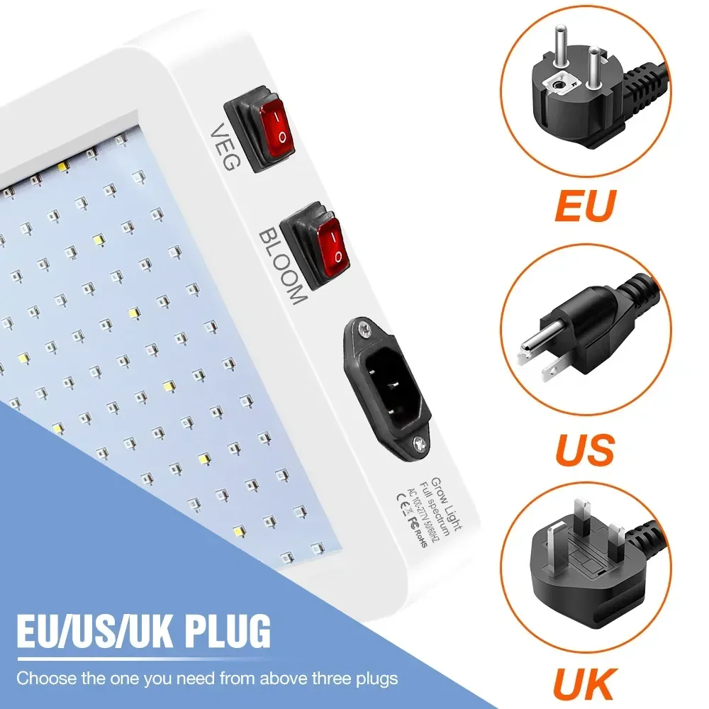 Full Spectrum LED crescente luz, IP65 Lâmpadas de plantas, lâmpada hidropônica, lâmpadas de estufa, caixa de iluminação Flower Growth, mais novo,