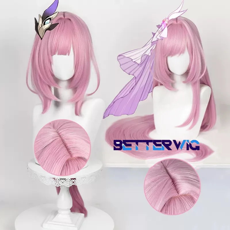 

Elysia Honkai Impact 3 Cosplay Wig Elysia Cosplay Wig Long Pink Heat Resistant Hair Halloween Woman Cute Wigs + Wig Cap