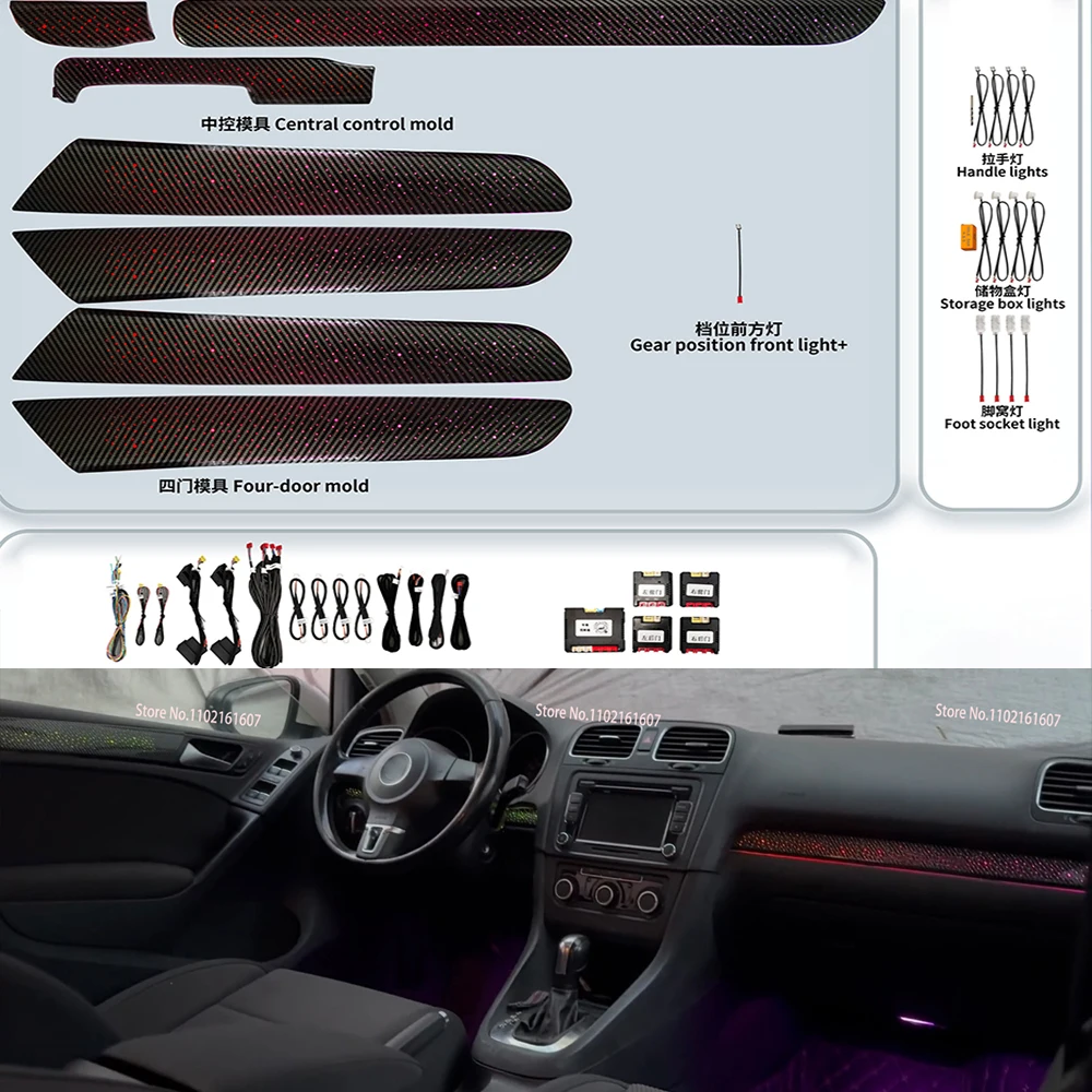 

Decorative strip For Volkswagen VW Golf 2010-2013 Automotive interior lighting upgrade Car accessories Trim strip Ambient lamp
