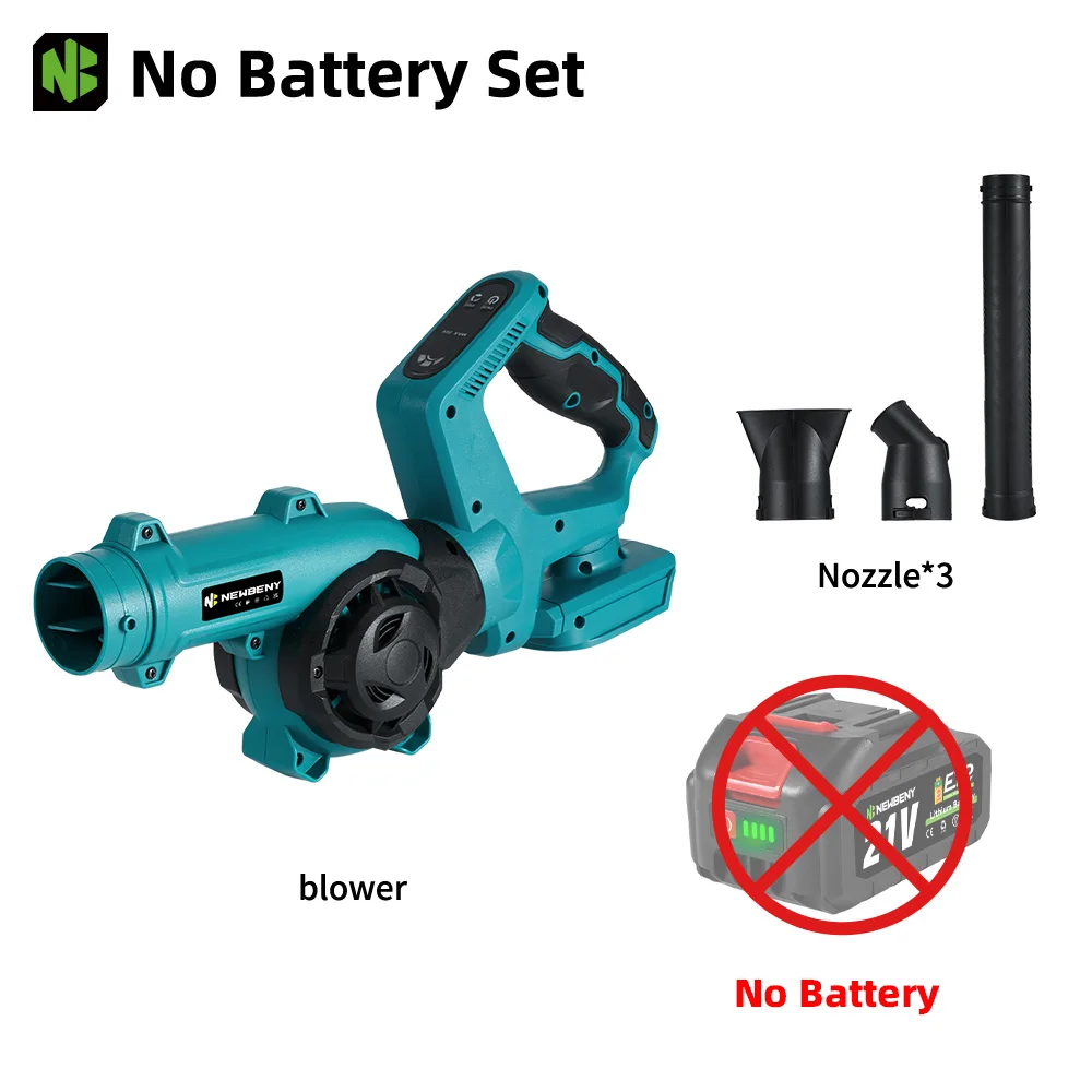 NEWBENY Elektrische Bladblazer 270 °   Rotatieaanpassing 3 versnellingen Draadloos bladstofzuiger Stof Sneeuwreinigingsgereedschap voor Makita batterijpin