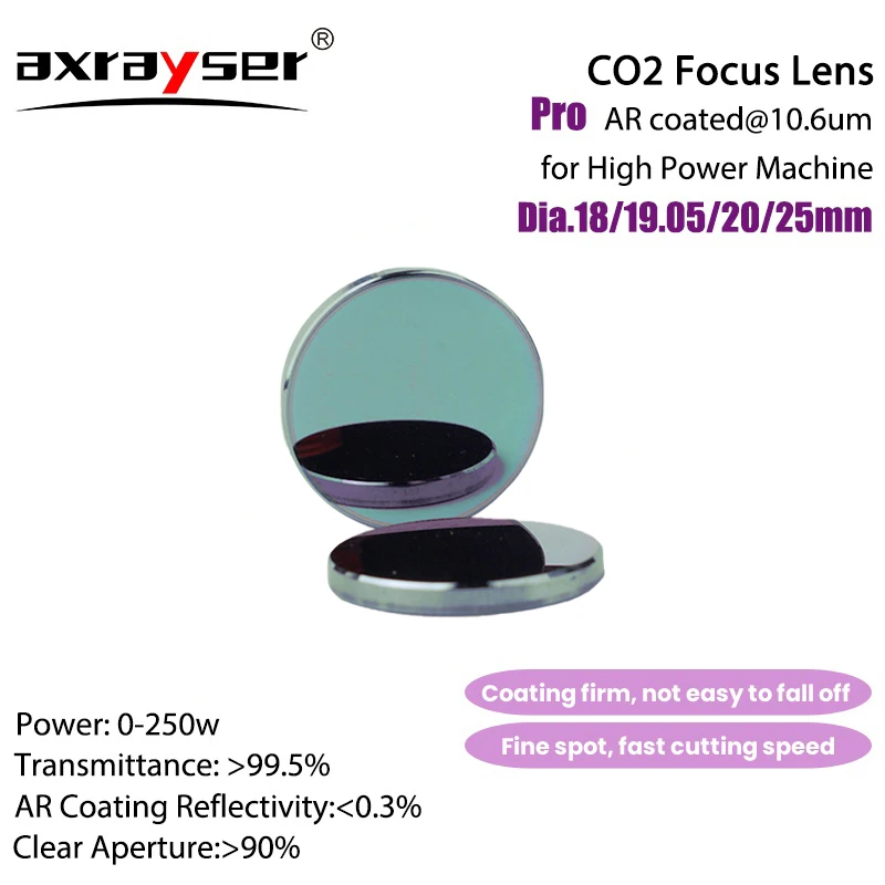 CO2-Fokuslinse High Power Pro Dia.18/19.05/20/25 mm FL38.1/50,8/63,5/76,2/101,6 mm für Lasergravur-Schneidemaschinen-Ersatzteile – Detail 2