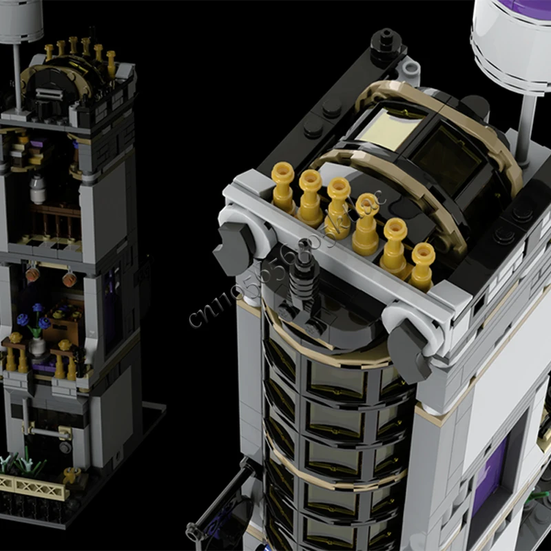 578 Uds. De ingeniería urbana, tienda antigua, perno Modular MOC, bloques de construcción Modulares personalizados, diseño creativo, juguete para regalo de Navidad DIY