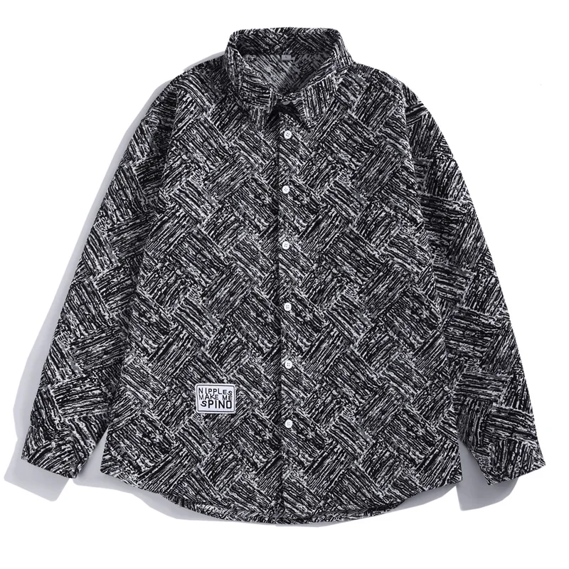 

Мужская свободная куртка-рубашка с длинным рукавом в американском стиле, повседневная верхняя одежда, модное пальто для мужчин на весну-осень, премиум-класса