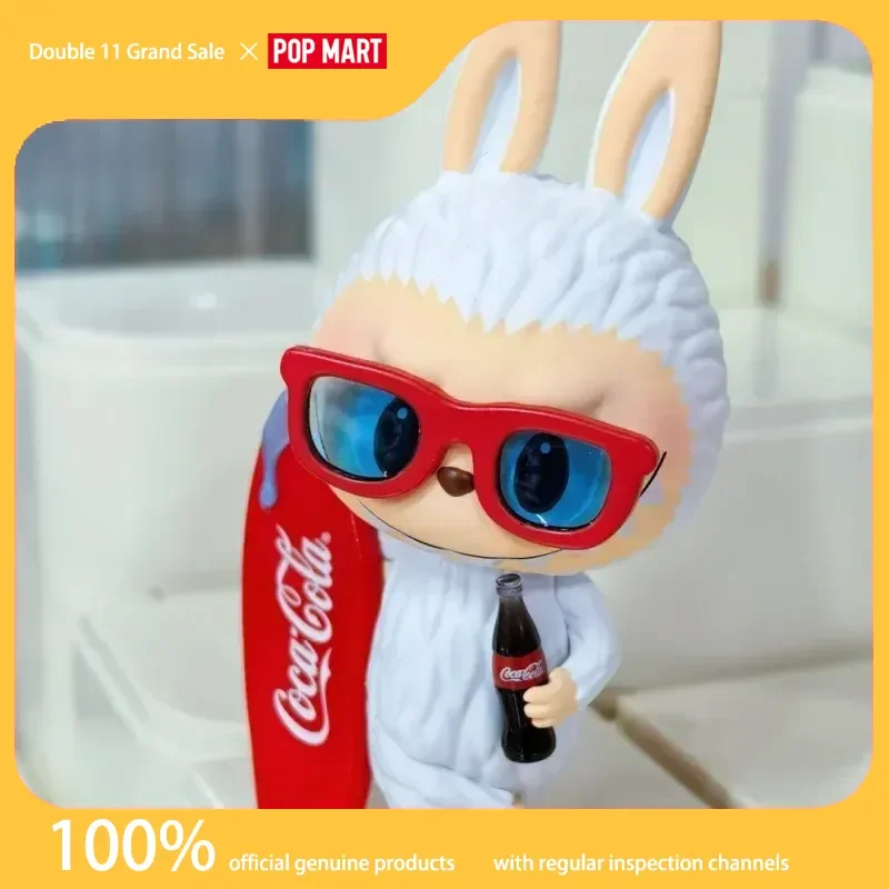 

Подлинная серия Pop Mart Labubu Coca Cola, слепая коробка, полный набор, украшение для фигурки, подарок на день рождения для девочек, загадочный