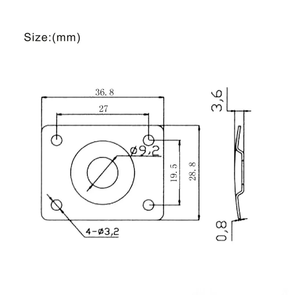 Guitar Customization Option Rectangular Mounting Plates Designed For Both For Les Paul And For Tele Style Models