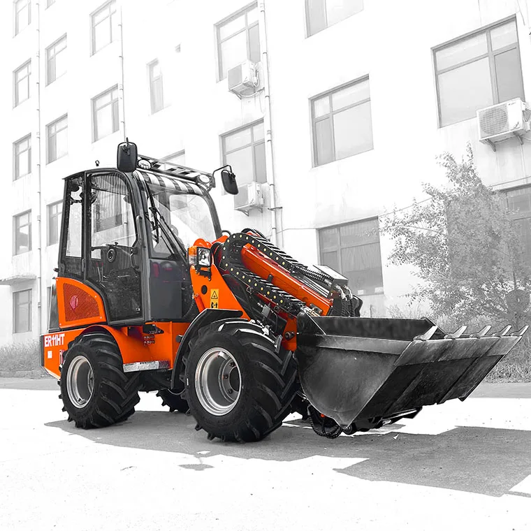 Customized 800kg Small Diesel Wheel Telescopic Loader For Farm Construction Diesel Small Compact Telescopic Mini Wheel Loader