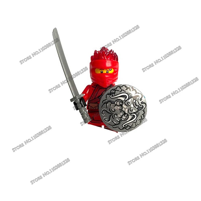 Hot Toys Ninja Mini Figure Building Blocks Toys Jay Zane Kai Nya Wu Garmadon Shark Man Anime Cartoon Action Figure Assembly Toys - view 4