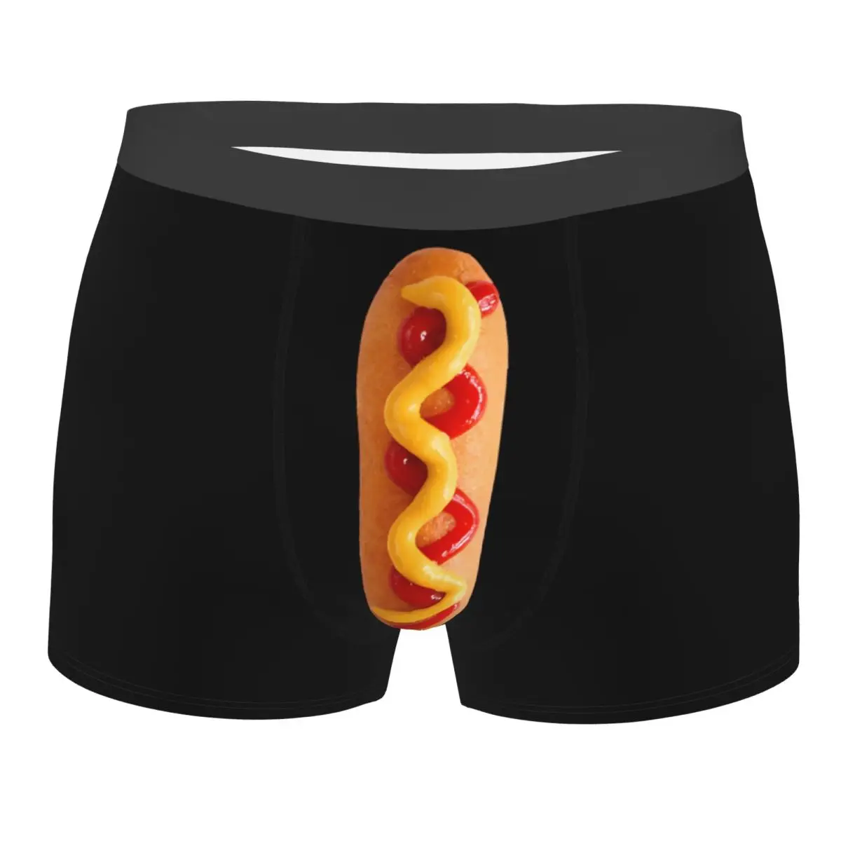 

Custom Hot Dog Pattern Boxer Shorts For Homme 3D Print Underwear Panties Briefs Breathable Underpants