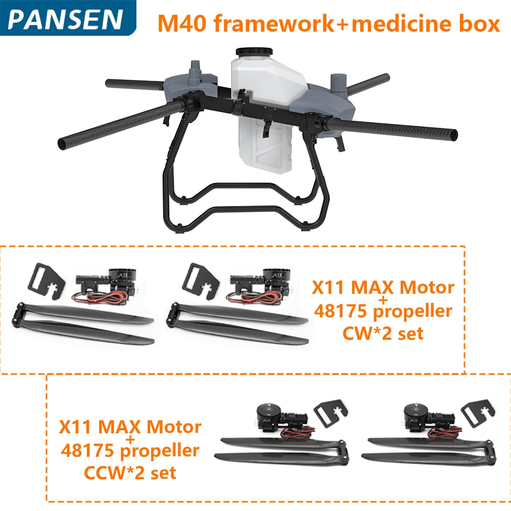 YM M40 40L 40KG X11 max motor 48175 propeller Agricultural framework route planning Spraying pesticides on farmland