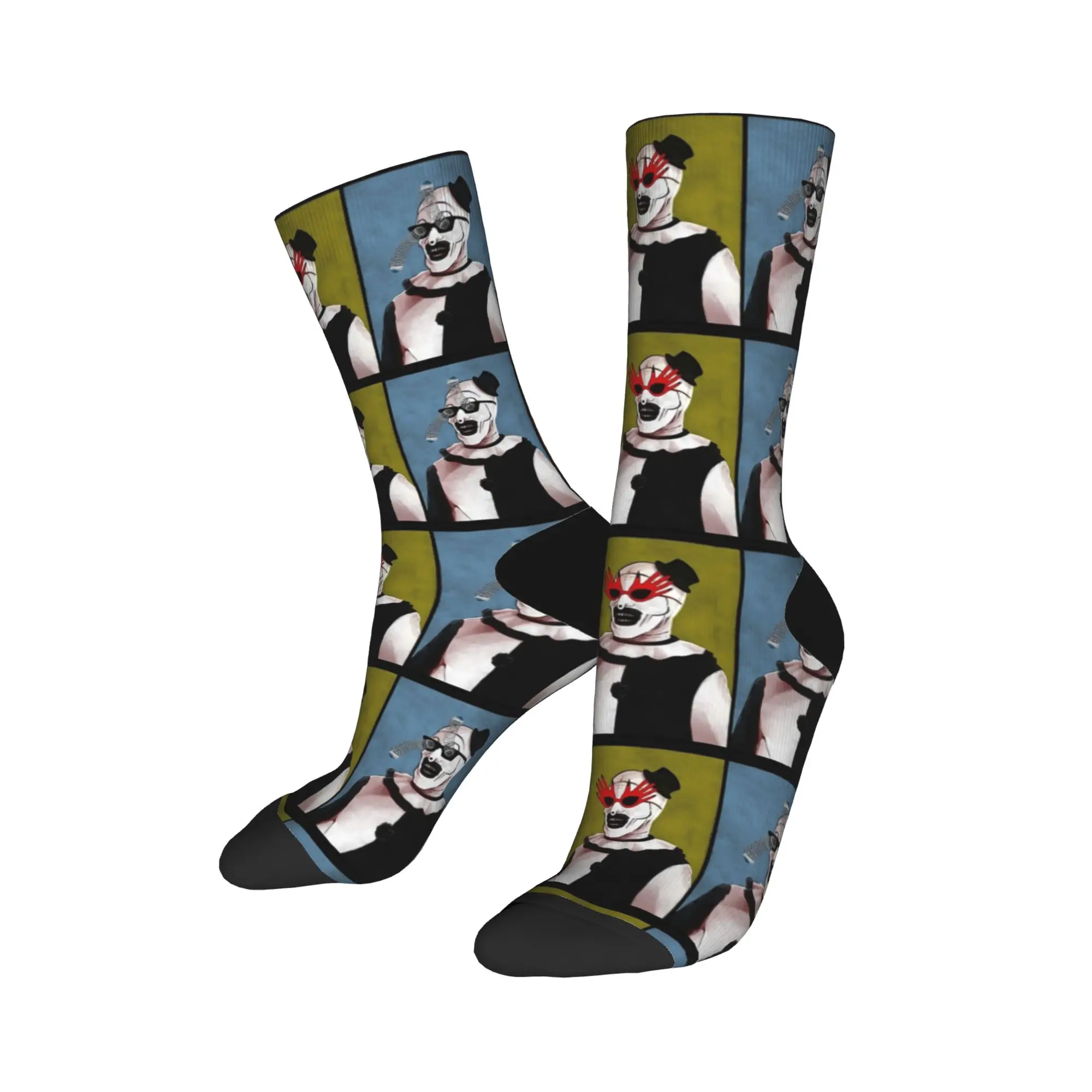 Colorful Clown Goofin Terrifier Basketball Socks  Polyester Middle Tube Socks for Unisex Sweat Absorbing
