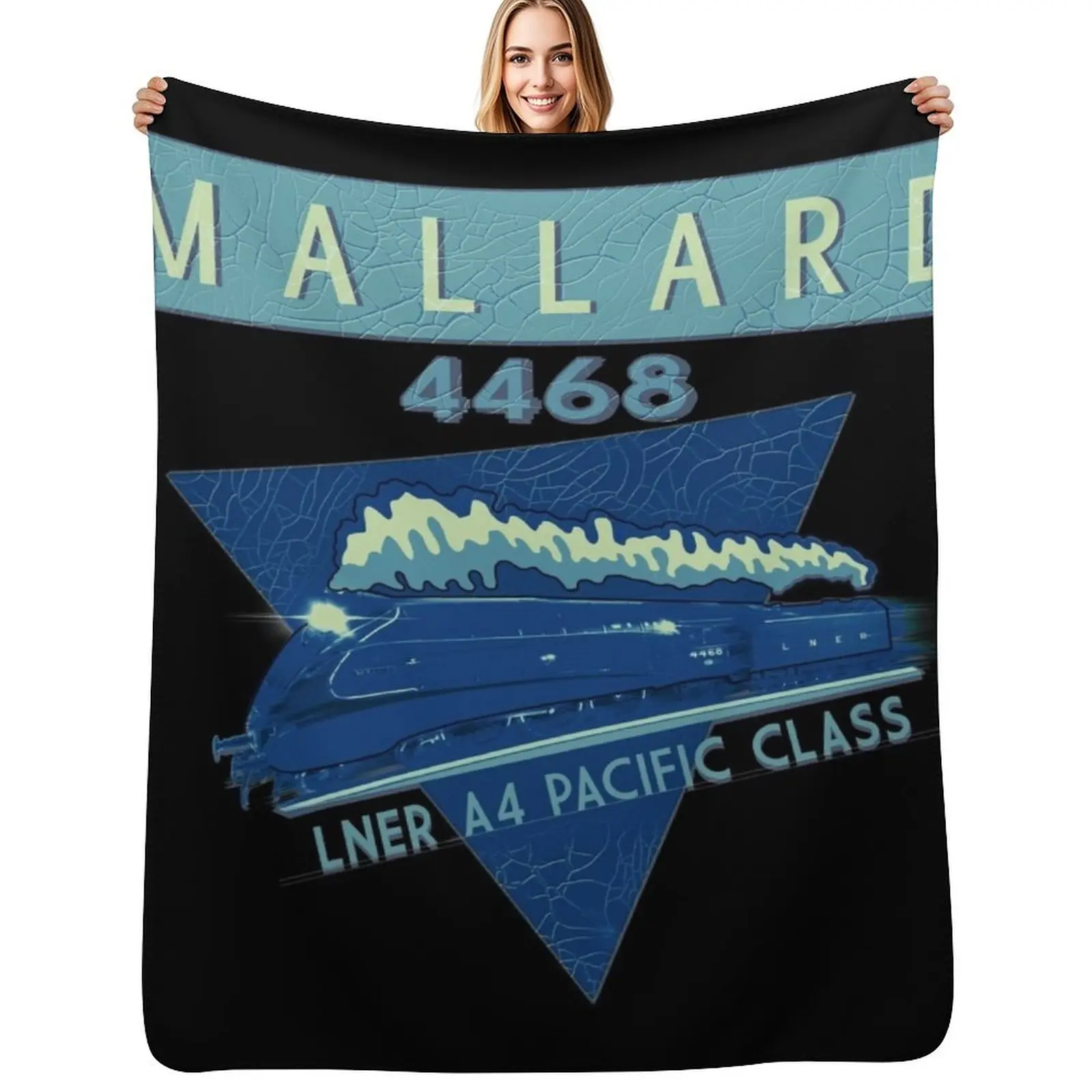 The Legendary Mallard Pacific Class Steam Train Locomotive Engine Throw Blanket Blankets For Bed Decoratives Moving Blankets