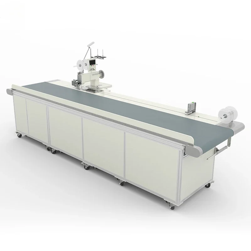 multifunctional curtain hemming machine with conveyor for Banner Hemming