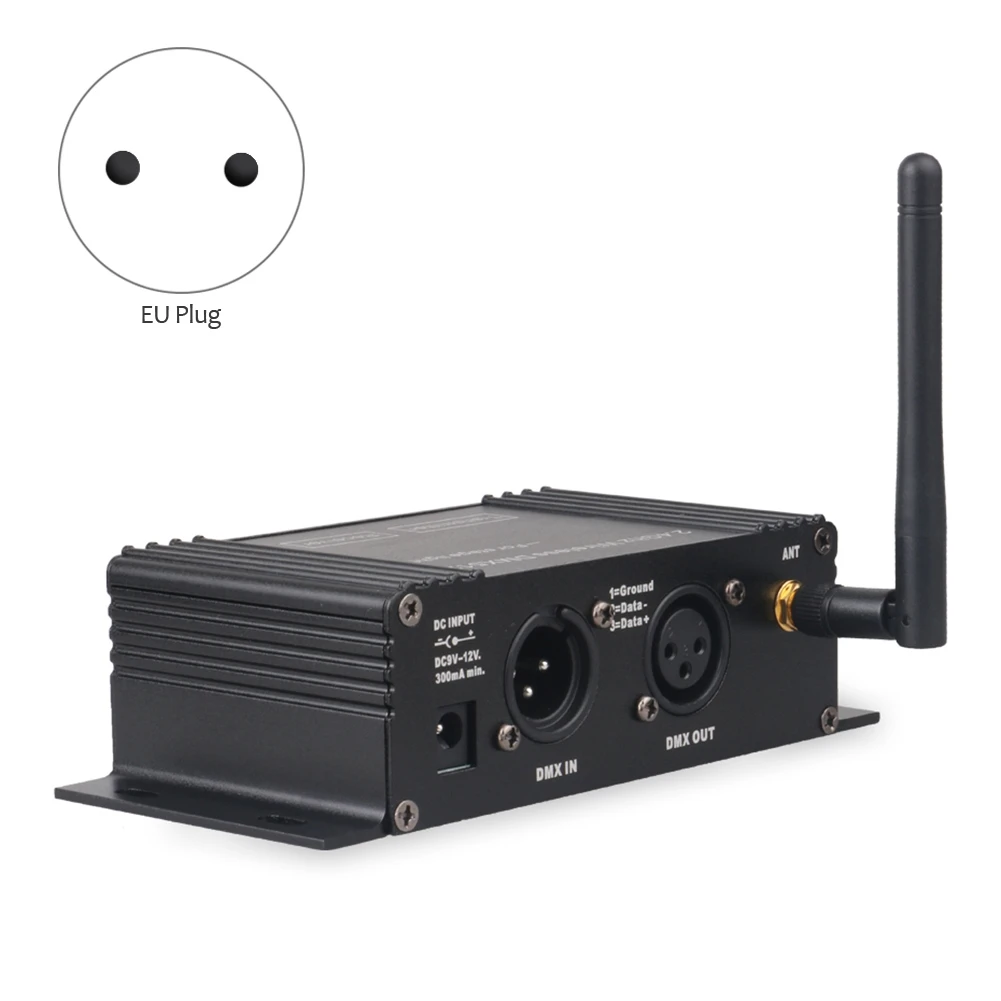 Беспроводной контроллер DMX 512, приемник-передатчик, ЖК-дисплей, регулируемая мощность для дискотеки, DJ, вечеринки, сценического бара, светильника, вилки европейского стандарта HY