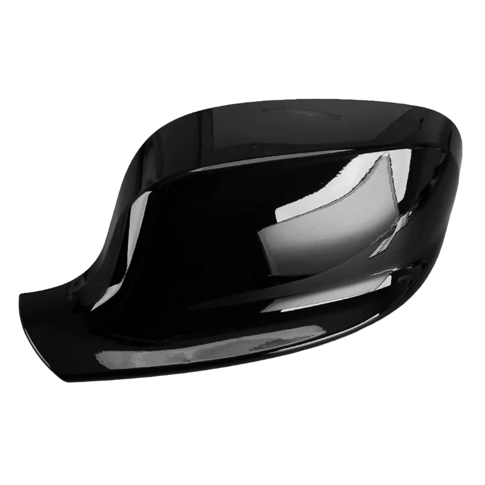 자동차 유지 보수 표시된 거울 커버 캡 검정색 미러 캡 2개 세트 쉬운 설치 OE 일치 실용적인 소재