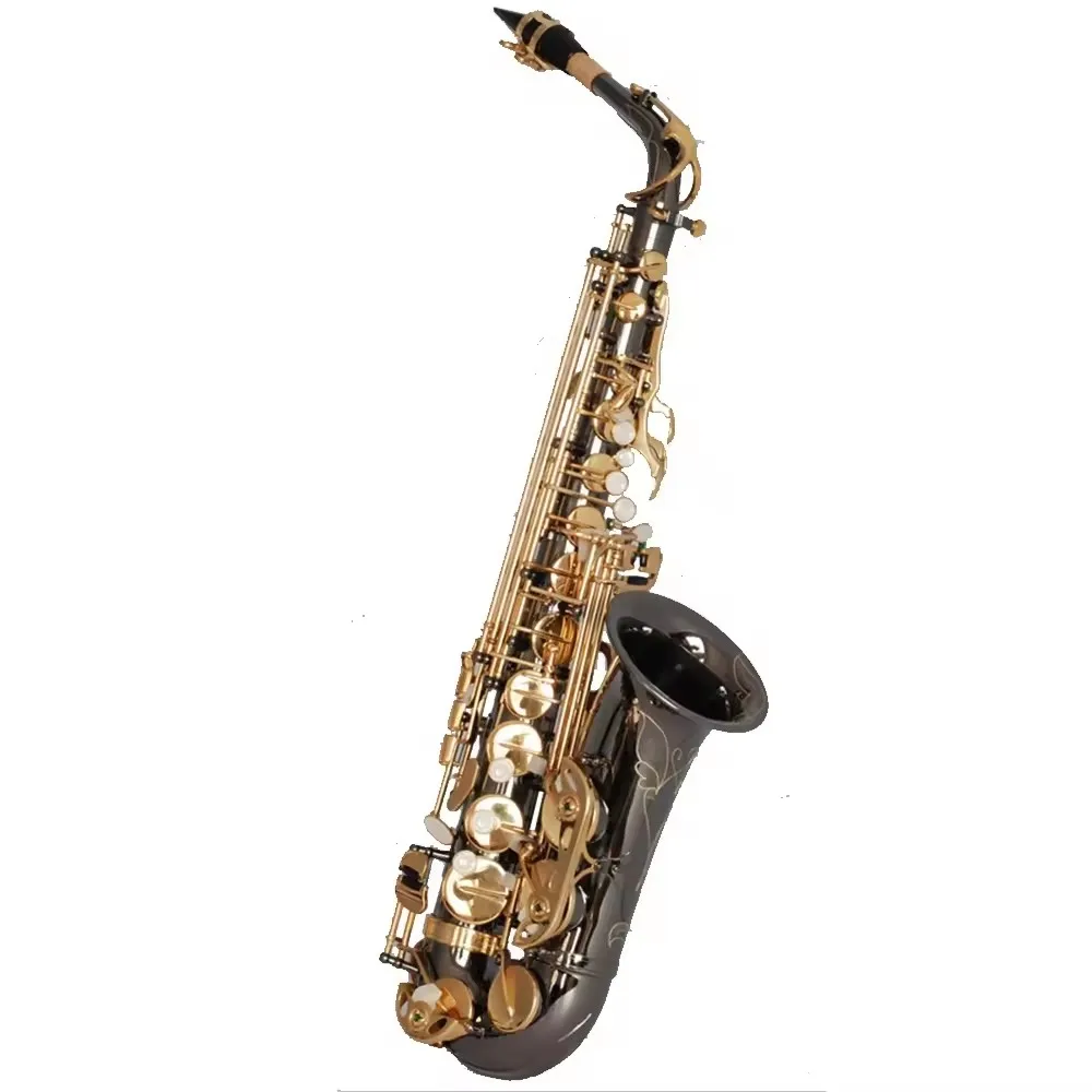 

Black Nickel Gold Lacquer Alto Saxophone OEM