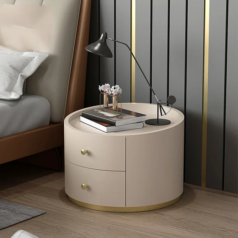 

Dresser Installation Luxury Bedside Table Bedroom Modern Round Nightstand Modern Drawer Nordic Bedside Cabinet Home Furniture