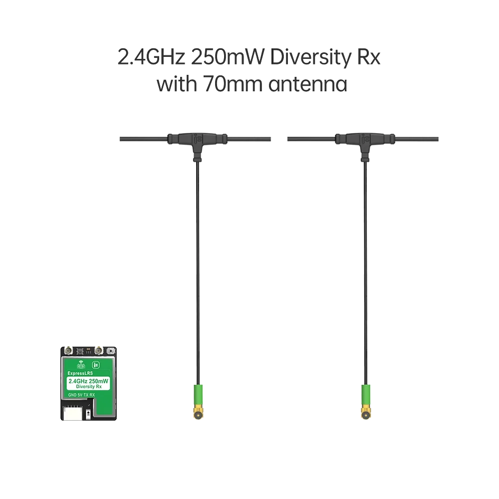 iFlight ExpressLRS ELRS Diversity Receiver 900MHz 500mW  / 2.4GHz 250mW True Diversity RX for FPV Long Range Drone