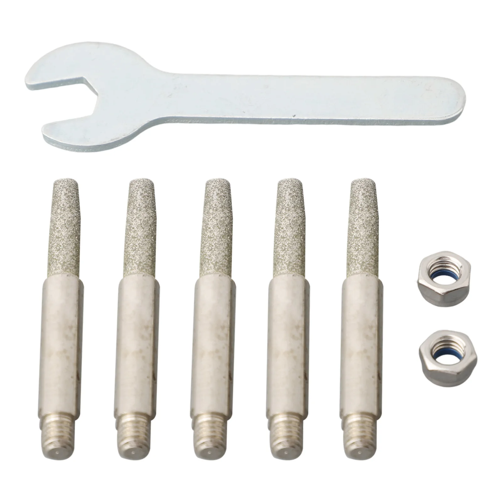 

6pcs/set Diamond Coated Cylindrical Burr Chainsaw Sharpener 4.0-5.5mm Grinding Head For Hand Crank Chainsaw Chain Sharpening Jig