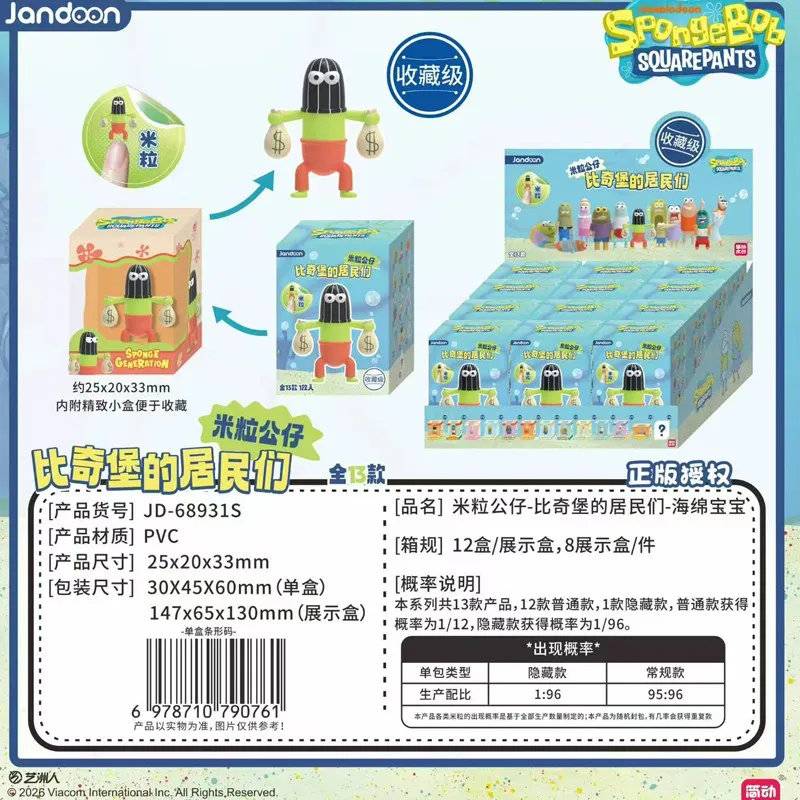 SpongeBob SquarePants Figure Patrick Star Sandy Krabs Bikini Bottom Residents Blind Box Ornament Gift Toy view 3