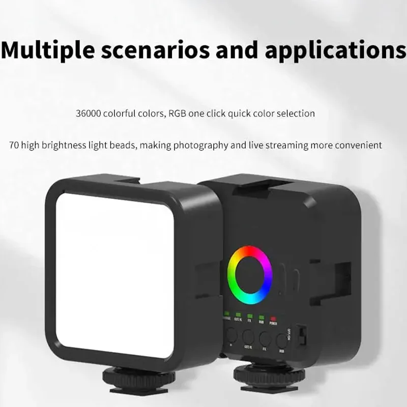 

Регулируемый мини RGB заполняющий светильник для горячих ботинок, светодиодный светильник для живой фотографии, портативный атмосферный светильник для красоты, карманный заполняющий светильник для мобильной камеры
