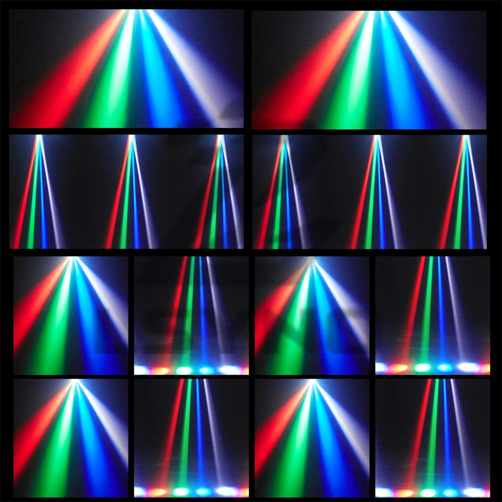 Mini projecteurs LED 20W RGBW à tête mobile DMX, éclairage de scène stroboscopique pour événements, clubs, fêtes à domicile