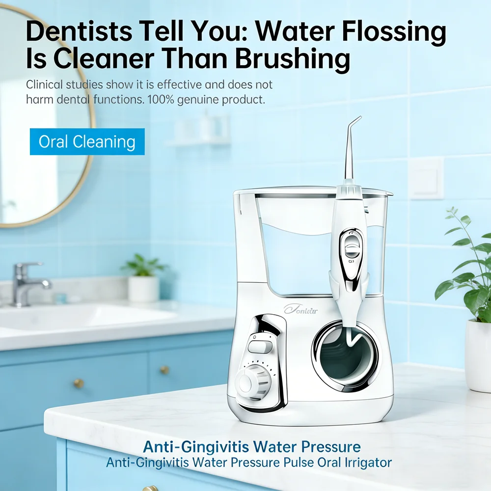 

Настольный ирригатор для полости рта 10 режимов 5 насадок 800 мл Электрический зубной ирригатор для домашнего использования