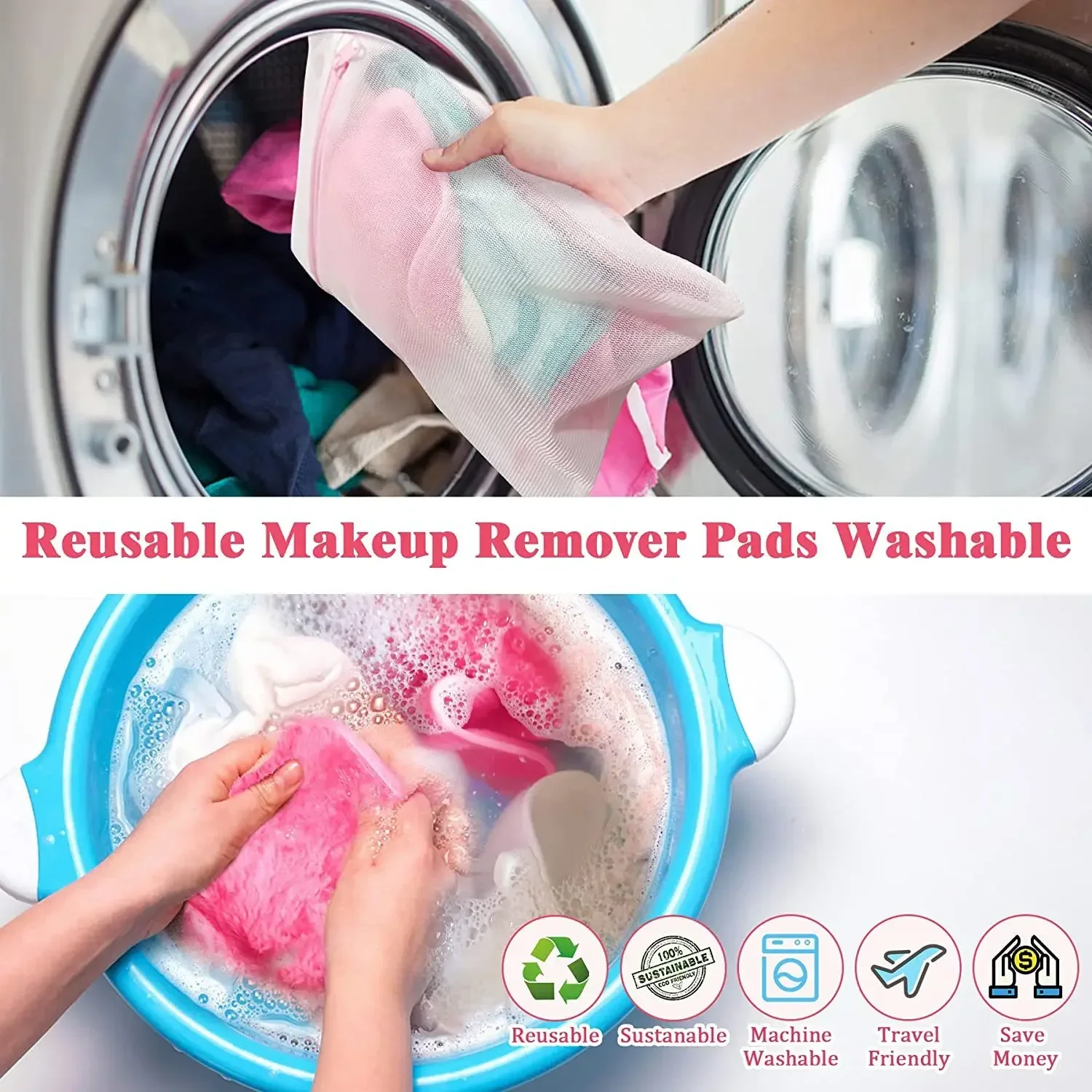 1pcs Reusable Makeup Remover Cotton Pads Makeup Eraser Microfiber Facial Towel Face Cleaning Cleaner Wipes Skincare Beauty Tools
