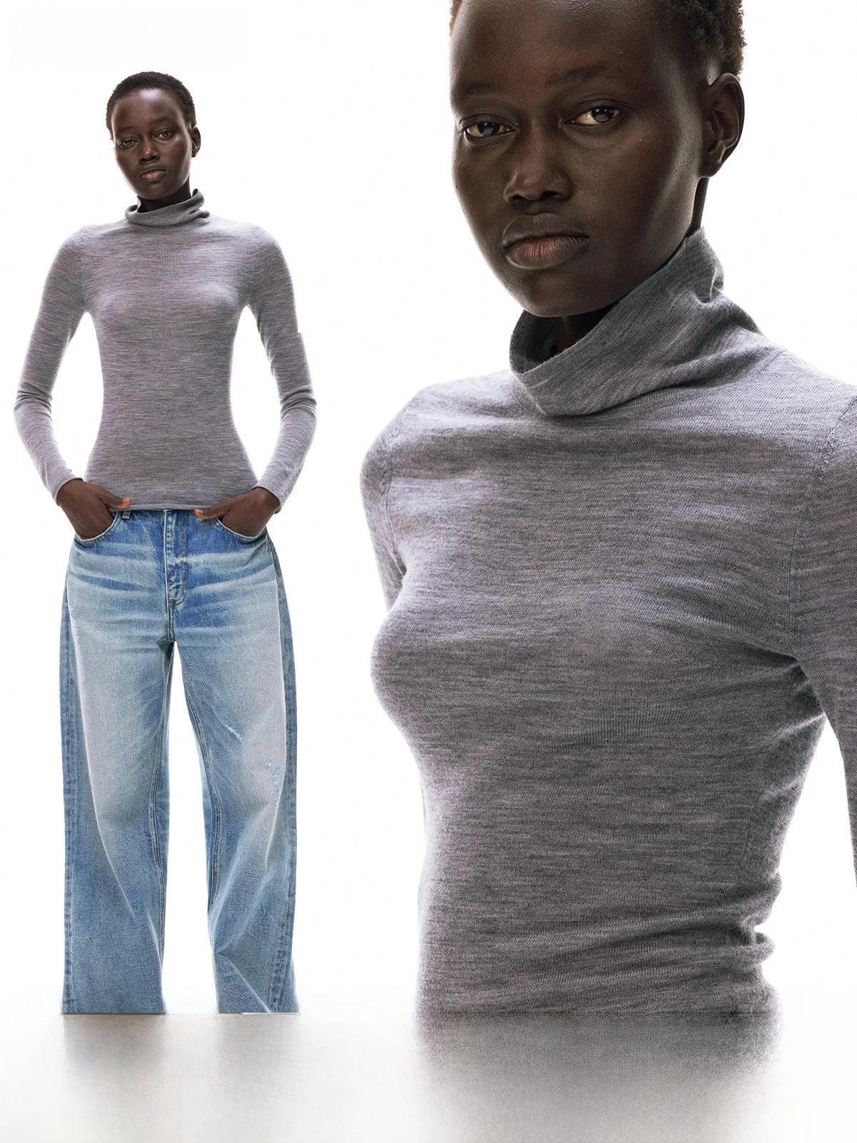 

Tee-Color 00% Wool Slim Fit oulder High Ne Knitwear Casual Sle Long Sve Women's Comfortable Breathable Daily Wear