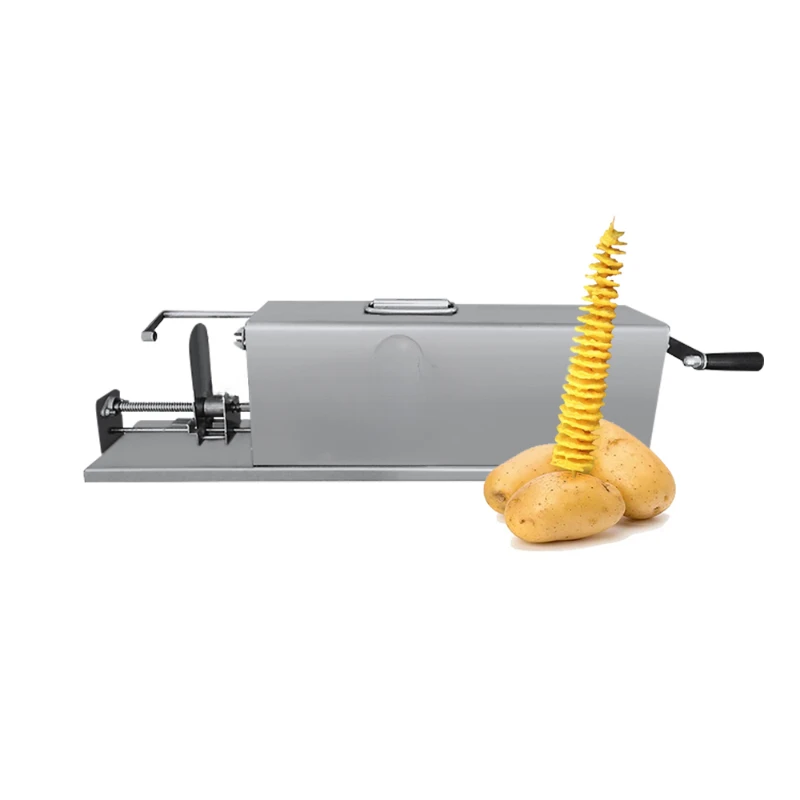 Twister tornado spiral potato cutter Commercial Potato Curly Fry Cutter Crane Stainless Steel Tornado Tower