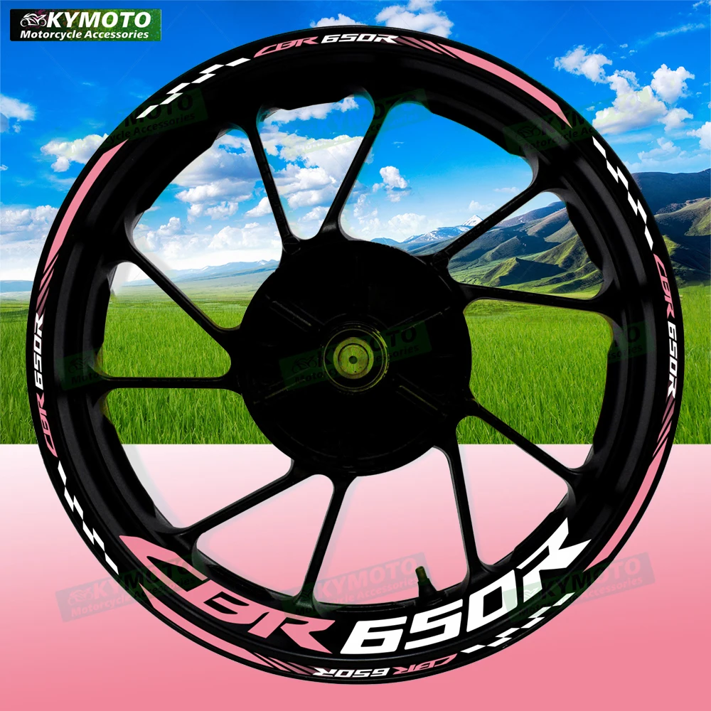 

For Honda CBR650R CBR 650R motorcycle accessories 17 inch front and rear wheel decals fairing hub reflective rim stripe stickers