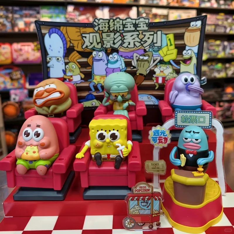 Pop Joy SpongeBob Schwammkopf Kino-Serie Lichtaktivierte Wackelfigur Blind Box Offiziell Lizenziertes Sammlerstück Überraschungsgeschenk